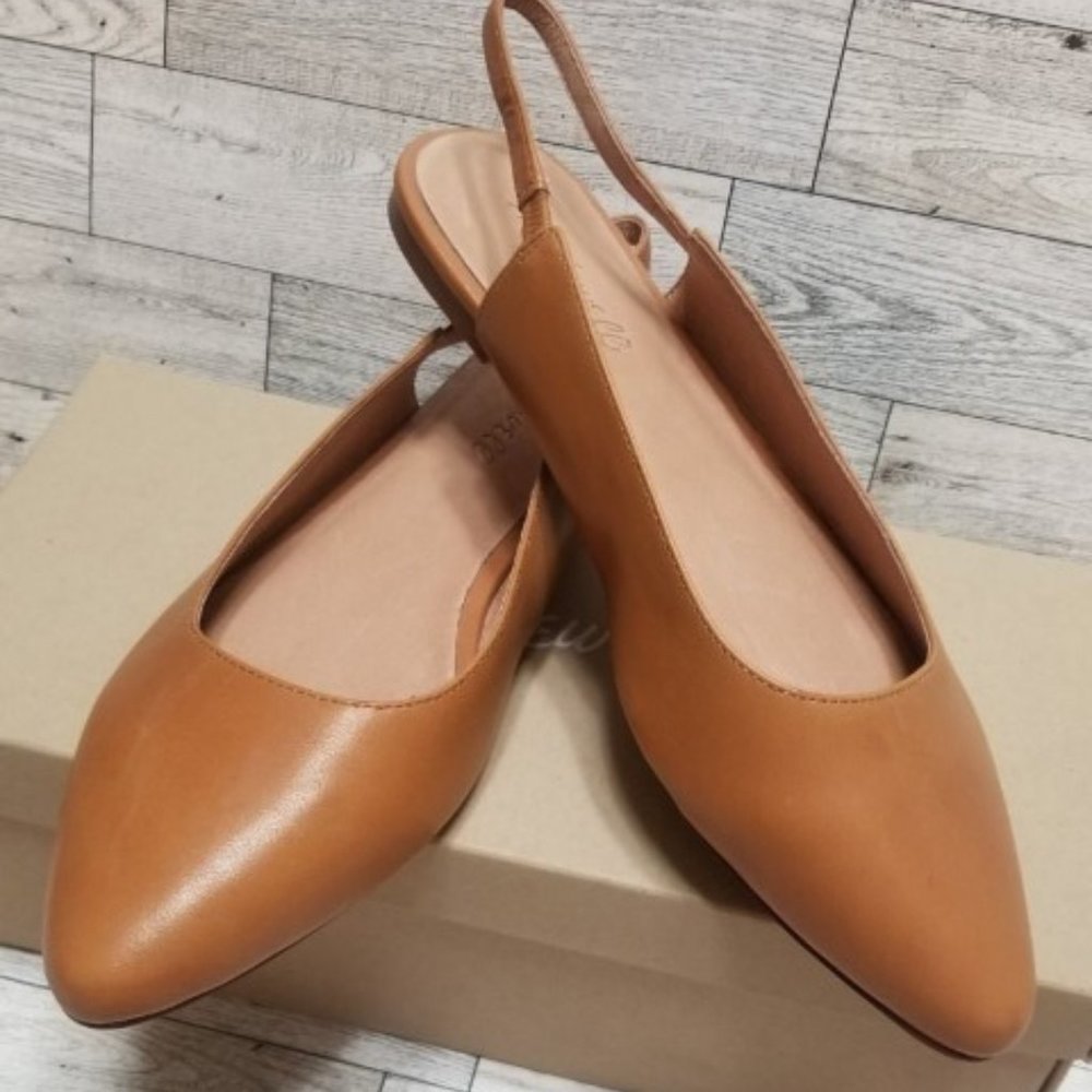 NEW Madewell The Margot Slingback Flat in Leather (2268)